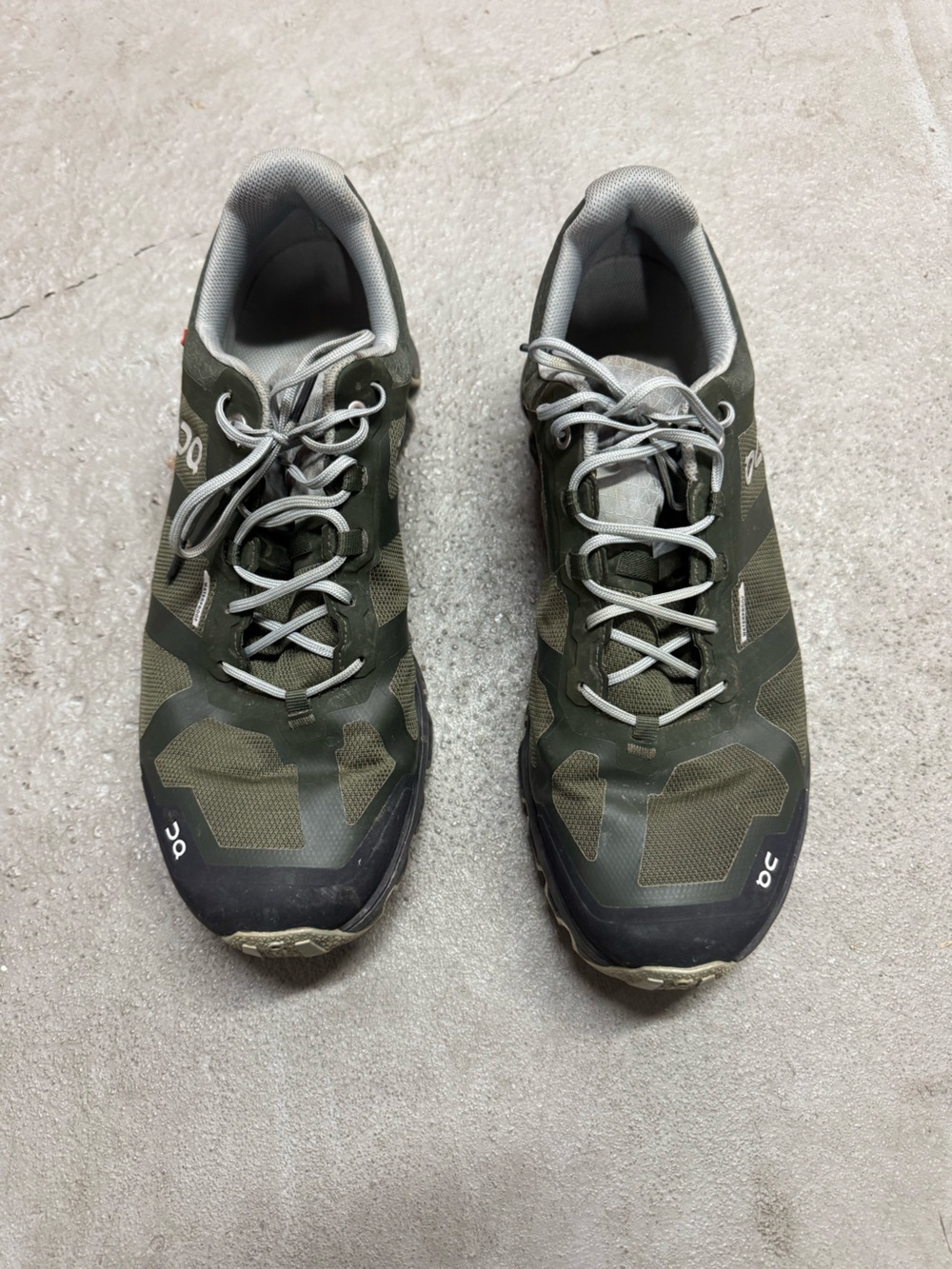 On Running Men's Trail Sneakers in Olive and Gray